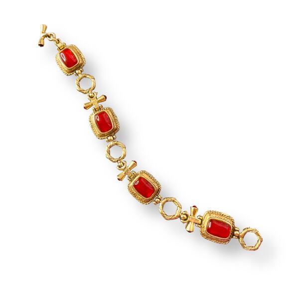 Premier Designs Jewelry - Antique Gold Plated Bracelet with toggle closure 8" by Premier Designs